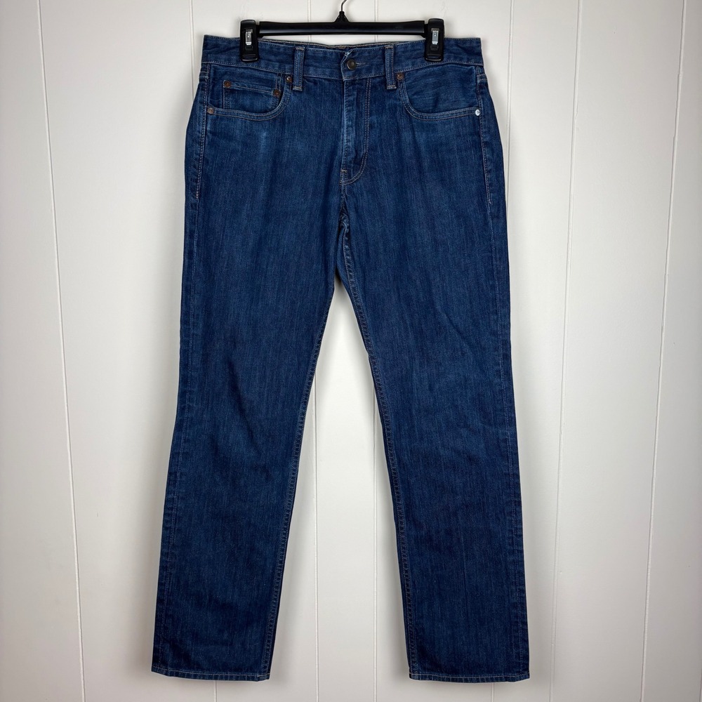 Bonobos The Blue Jean Mens 32x32 Indigo Stretch Denim Made in USA Straight Leg